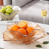 Genas light luxury high-end crystal glass fruit plate home living room fruit plate coffee table New Year's snack display dried fruit plate fruit bowl