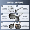 Three-headed eagle uncoated titanium pot non-stick pot induction cooker gas pure titanium wok multi-functional household wok set pot titanium pot 32cm + frying pan 28cm 2-piece set