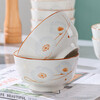 Ceramic bowl for household festive housewarming, dishes, tableware set, Suijinghao rice bowl, Suijinghao 3 bowls