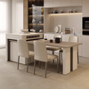 Fanyi open guide table dining table sideboard integrated household retractable slate dining table tea table dual-purpose island table dining island table 1.68-2.25 meters retractable island dining table