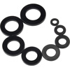 Guwanji black enlarged nylon flat gasket thin round gasket ultra-thin nylon flat gasket plastic insulation high temperature resistant gasket M5*10*1 (100 pieces)