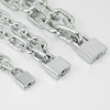 Bingyu anti-theft chain, shear-proof galvanized thickened and extended car chain, bicycle lock, iron chain, door lock, electroplated lock M8 length 1 meter + 40mm electroplated lock BH-650