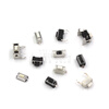 Tegat tactile switch 3*6*4.3MM 5mm 2-pin environmentally friendly copper feet micro-action key switch side plug-in patch 3X6X4.3MM straight-in 2 pins black (50 pcs)
