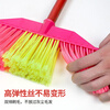 Yigongding hard-bristle plastic broom, outdoor sanitation property cleaning broom, sweeping broom, square head, four rows of wired bristles (with wooden handle)