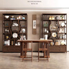 Mianmei Bogu rack solid wood new Chinese style tea display cabinet tea room tea cabinet modern simple Duobao Pavilion ornaments storage shelf 120 with door with drawer walnut color no specifications