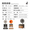 Yun Feiyang CD player fever-grade CD player DVD player VCD player retro Bluetooth audio U disk speaker FM radio CD record player home all-in-one birthday gift walnut with official green