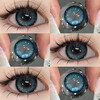 Natural beauty contact lenses, daily disposable 10 pieces, size, diameter, blue, black and brown, daily 2024 student disposable color contact lenses, Dark Night Magic Blue 14.5 (10 pieces with free eye drops + wearing tools) 0 degree