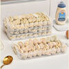 Meikejie Dumpling Box Frozen Dumplings Multi-layer Refrigerator Food Storage Box Frozen Chaos Box Household Dumpling Tray Preservation Box Three Layers and One Cover Can Hold 200 Pieces Lock-in Fresh Default Thickened PP Milk Coffee Anti-sticking and Crack-proof/Healthy and Safe