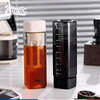 Bincoo Square Cold Brew Coffee Cup Portable Cold Brew Bottle Cold Brew Cup Tritan Water Cup American Cold Brew Black 480ml
