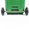 Hasdick green 240L large outdoor large trash can trailer with wheels outdoor sanitation hotel kitchen waste classification thickened large capacity plastic outdoor property HKT-393