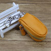 Ye Yu genuine leather key bag large capacity unisex zipper car key bag simple fashion compact waist hanging household trendy black