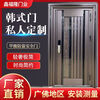 Vinoa 304 stainless steel single door high-end Korean-style entrance community unit door home anti-theft door sliding entrance door middle door Korean door/one square meter