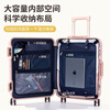 OTA aluminum frame trolley suitcase, sturdy and durable boarding case, good-looking girl's lightweight suitcase, small password suitcase, cherry blossom pink, aluminum frame, scratch-resistant 20-inch boarding case