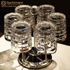 Nachtmann, Germany, imported crystal glass, wine, whiskey, beer glass, beverage, juice, water cup set, 6 tall cups 390ML + stainless steel water cup holder