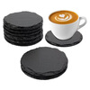 Natural rock coaster Japanese slate coaster insulation pad bar restaurant slate coaster set wholesale round coaster 10cm*10cm