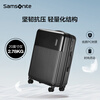 Samsonite luggage trolley case, lightweight universal wheel hard case, fashionable suitcase for men and women\DK7*63001 DK7-Black|Matte matte surface 20 inches|2.78kg|Capacity 36L|No side handles