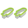 Ruoyu Creative Fruit Platter Mold Watermelon Slicer Ice Cream Popsicle Shape Stainless Steel Fruit Slicing Tool Watermelon Ice Cream Mold - Green 2 Pack