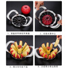 Huili's customized stainless steel apple cutting tool, fruit cutting tool, large fruit splitting tool, fruit splitting, slicing, cutting and corer, apple cut into 8 silver pieces, no color box