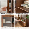 Genji Muyu solid wood dust-proof glass door bookcase background wall floor-to-ceiling whole wall bookshelf simple display cabinet 0.9 meters double door gray glass