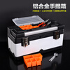 GREENER stainless steel tool box, industrial-grade multi-functional vehicle-mounted large hardware portable electrician household tool storage box, high-end model 21-inch stainless steel tool box