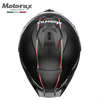 MOTORAX R50S motorcycle helmet for men and women, winter anti-fog and warm 3C full-face helmet with large rear wing for motorcycles for all seasons, Aurora Black XL