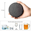 Natural rock coaster Japanese slate coaster insulation pad bar restaurant slate coaster set wholesale round coaster 10cm*10cm