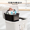 Double three-layer trash can Japanese kitchen classification food waste with lid large large capacity wheel dry and wet separation 38L double 38L double layer single lid manual opening