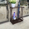 Umbrella stand hotel lobby floor-standing creative umbrella bucket iron umbrella storage rack hanging umbrella stand 36 holes 32 hooks bronze bold and enlarged