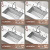 Webex thickened 5.0 uncoated kitchen sink SUS304 stainless steel large single-slot under-counter vegetable sink multi-functional Raindance simple package without faucet 60*46