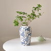 Fan Ye's home-style retro blue and white porcelain ceramic vase, high-end water-based flower arrangement, fresh flowers, living room, entrance hall, restaurant decoration
