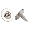 Qinkai PWA M nickel-plated enlarged pad cross round head with pad self-tapping screws large cap round head with interposed screws enlarged and hardened M4*9*14 (100 pieces)