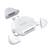 OLYSON three-in-one card reader multi-function suitable for Apple 17 mobile phone USB3.0 DJI Sony Canon SLR camera SD card Type-c computer iPad recorder TF memory card white Apple/TYPE-C/USB interface TF/SD card 3.0 upgraded version