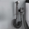 Jomoo's new German all-copper body toilet companion pressurized one-in-two-out angle valve faucet toilet bathroom spray gun check valve gun gray toilet companion set main picture standard