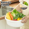 Home KATEI STORY Japanese imported kitchen drain basket plastic sink fruit and vegetable washing basin dish storage basket white set (double layer)