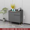 Ling Yuxun customized slate sideboard modern simple tea cabinet light luxury storage cabinet living room storage side cabinet kitchen cabinet set 90*35*95 gray cabinet + gray cabinet door + gray slate board double door