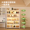 Moxiao steel bookcase display cabinet storage cabinet floor-standing bookshelf integrated wall multi-layer with door five layers 100*32*144