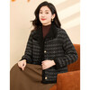 Kebei's double-sided Xiaoxiangfeng woolen coat for women winter new style plus velvet thickened plush short top black M