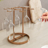 Yixin (yixin) red wine glass rack upside down hanging goblet rack decanter red wine glass storage rack hanging cup rack wine glass rack gold-plated round hanging cup rack (excluding cups and decanter)