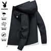 Playboy Brand Genuine Spring and Autumn New Jacket Men's Fashion Hooded Jacket Windbreaker Trendy Windproof Casual Jacket Black Liner Free Single Jacket Spring and Autumn Style XL Recommended 120-135 catties