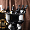 Half Sheng stainless steel champagne bucket European style new ice wine bucket outdoor champagne bucket bar club KTV soft decoration design golden champagne bucket/single
