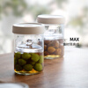 Frost Mountain glass pickling jar automatic exhaust bottle household pickle jar Japanese plum pickle overnight pickle jar set pickle jar + glass heavy stone