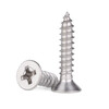 Jinggong 304 stainless steel countersunk head self-tapping screws cross flat head wood screws M2.9M3.9M4.8M5.5 M1*3 (200 pieces)
