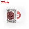TOWE are IP44 splash-proof 63A industrial plugs, sockets and connectors. Three-core, four-core, five-core 63A industrial add-on plugs and sockets. IPS-MP463 four-core direct plug-in add-on plug.