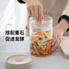 Frost Mountain glass pickling jar automatic exhaust bottle household pickle jar Japanese plum pickle overnight pickle jar set pickle jar + glass heavy stone