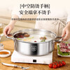 YIYIPAI thickened food grade 316 stainless steel pot short clear soup pot household induction cooker special hot pot pot pot five-layer compound bottom soup pot suitable for 6-10 people 32cm