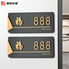 Housecopp house number high-end sense 17*8cm three-dimensional entrance door number plate high-end residential room number hotel room number acrylic bottom plate + number self-adhesive (0-9)
