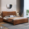 Youkaji walnut Chinese solid wood bed 1.8mx2m master bedroom double bed storage bed 1922 1.8m frame