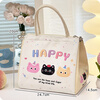 Jiacube lunch box bag student office worker insulated bag lunch bag storage lunch bag bag HAPPY cat 1