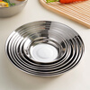 Onlycook316 stainless steel plate food grade dinner plate household dish preparation plate round plate dinner plate tableware 16cm