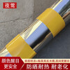 Nightingale steel pipe warning column road anti-collision column car blocking column road pile protection iron column fixed lane isolation pier traffic safety facility ground pile roadblock 50cm yellow and black fixed style